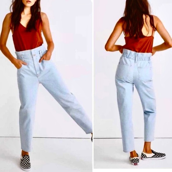 Madewell Denim - MADEWELL 90"s Paperbag Mom Jeans High Elastic Waist 27